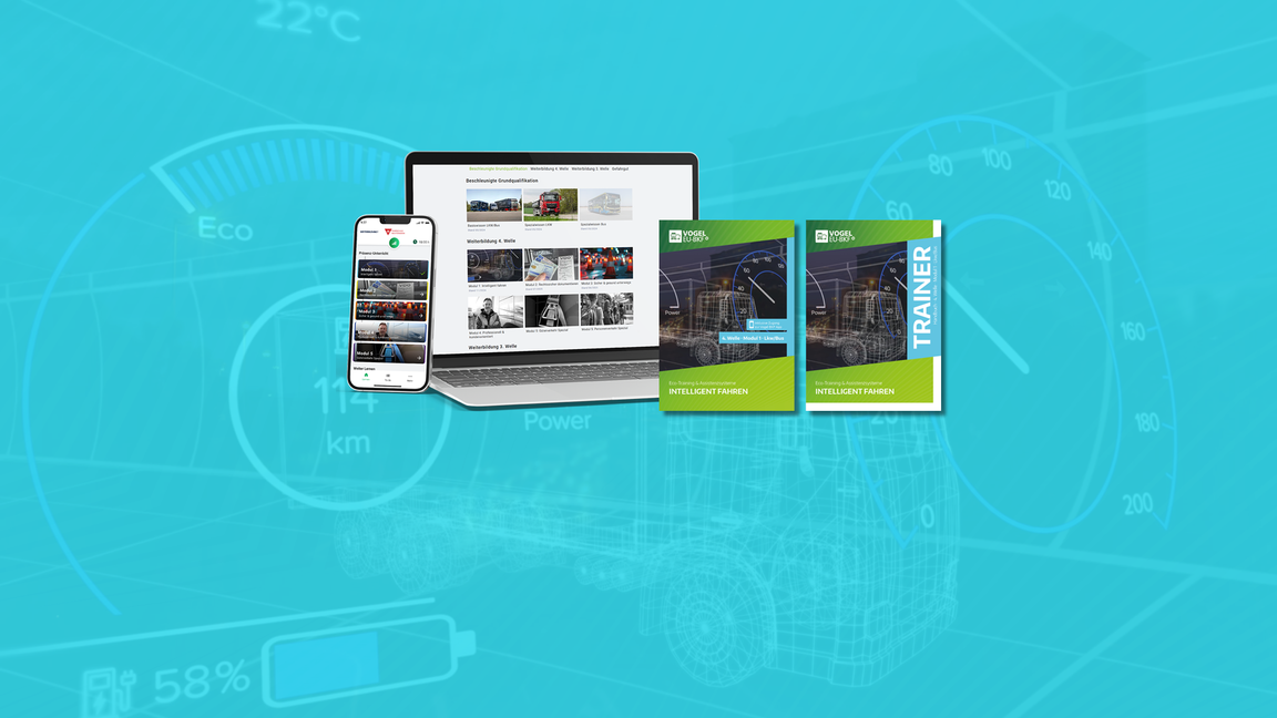 4. Welle Modul 1 - Intelligent Fahren 4. Welle Modul 1 "Intelligent Fahren" - Abbildung des Teilnehmerhefts, des Trainerhefts, der App sowie des Trainings am Desktop