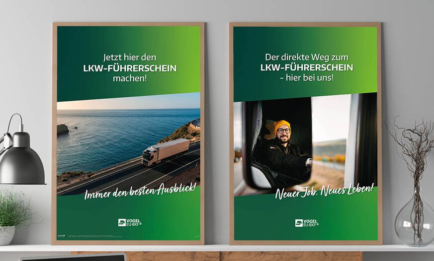 Poster Lkw-Führerschein Poster EU-BKF in Büro