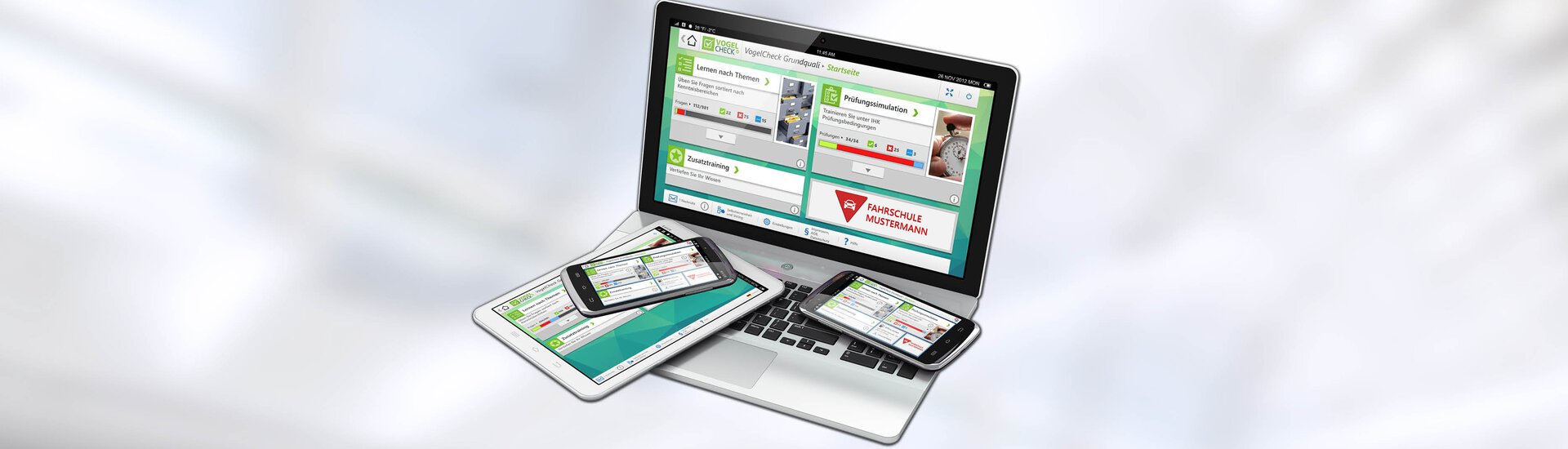 Laptop, Smartphones und Tablets mit der VogelCheck App