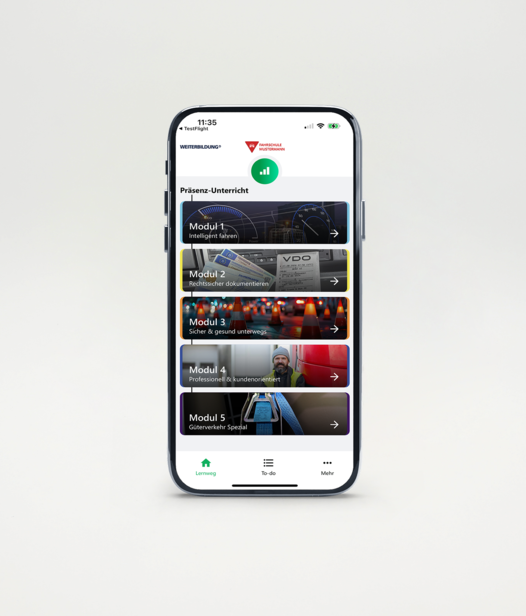 Startscreen Vogel VKF App Weiterbildung 