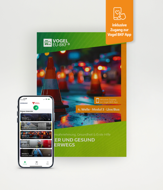 Teilnehmerheft Modul 3 und Vogel BKF App