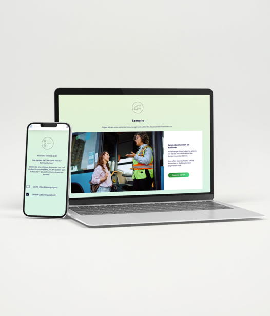 E-Learning EU-BKF E-Learning aus der Vogel BKF App am Smartphone und am Laptop