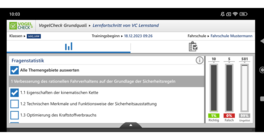 VogelCheck Grundqualifikation Lernfortschritt Lernfortschritt in der Berufskraftfahrer App VogelCheck Grundqualifikation