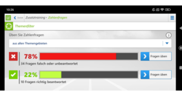 VogelCheck Zusatztraining Zahlenfragen Zahlenfrage im Zusatztraining in der Berufskraftfahrer App VogelCheck