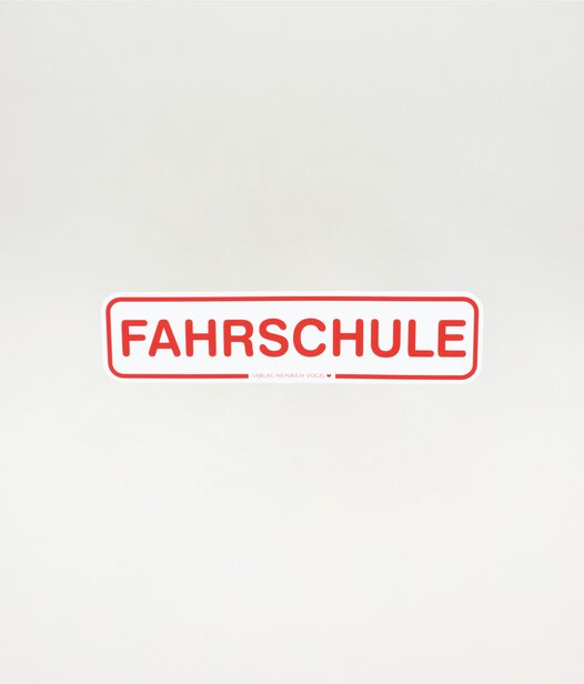 Magnetschild Fahrschule 35x8 cm