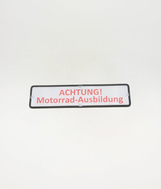 47867_Heckscheibenschild Lochfolie Motorradausbildung