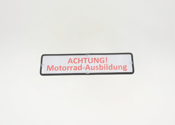 47867_Heckscheibenschild Lochfolie Motorradausbildung