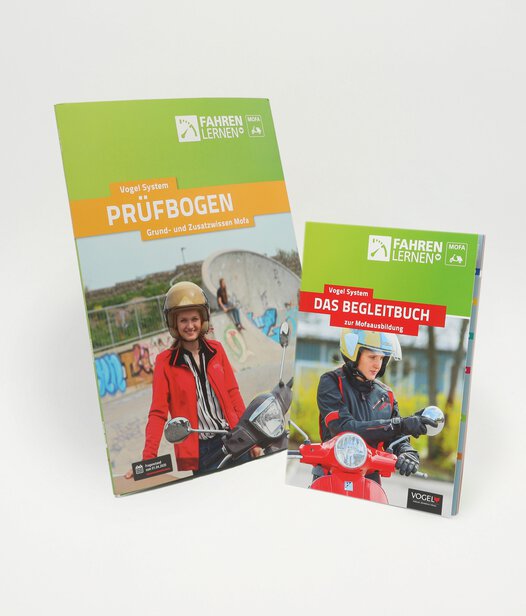 Führerschein Lernset Mofa bestehend aus dem Begleitbuch Mofa und dem Prüfbogen Mofa „Grund- und Zusatzwissen“