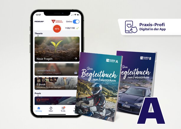 Fahren Lernen Max PREMIUM - Klasse A mit Begleitbuch für Klasse A und B