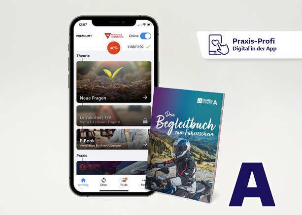 Fahren Lernen Max PREMIUM - Klasse A mit Begleichtbuch für Klasse A